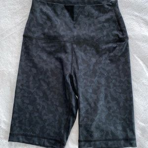 90 Degree Camo biker shorts with an 8” inseam